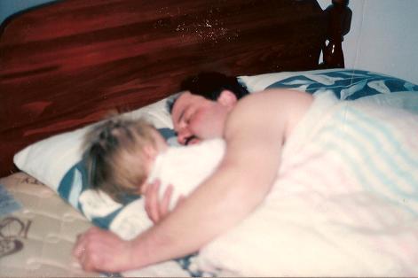 Me and my daddy sleeping!
